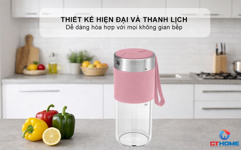 MÁY XAY SINH TỐ CẦM TAY  WMF MIX ON THE GO PINK 0416700031 1