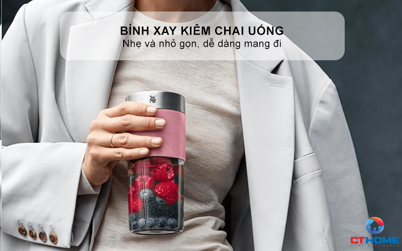 MÁY XAY SINH TỐ CẦM TAY  WMF MIX ON THE GO PINK 0416700031 7