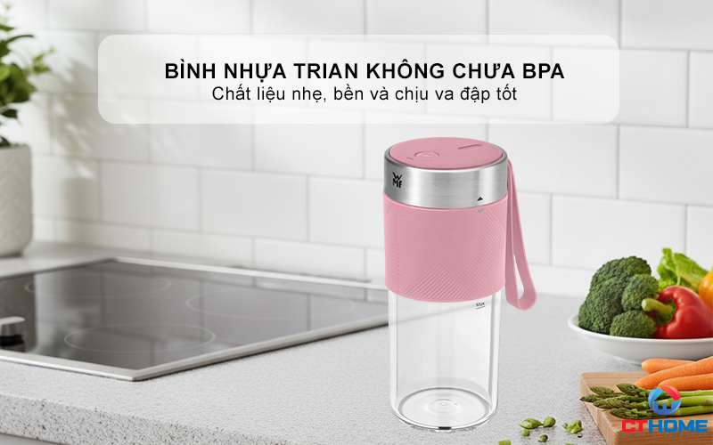 MÁY XAY SINH TỐ CẦM TAY  WMF MIX ON THE GO PINK 0416700031 3