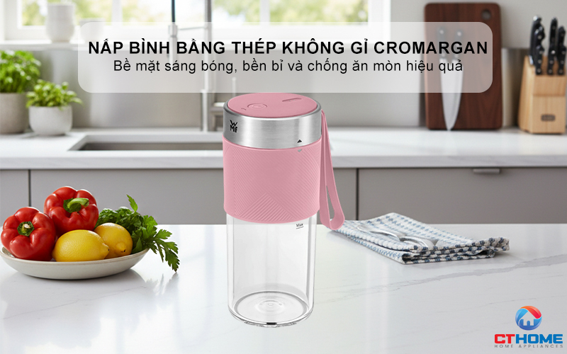 MÁY XAY SINH TỐ CẦM TAY  WMF MIX ON THE GO PINK 0416700031 4