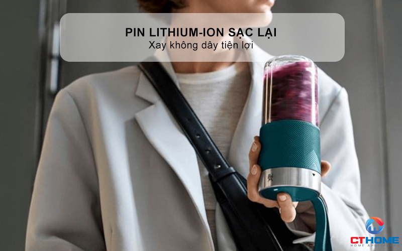 MÁY XAY SINH TỐ MINI WMF MIX ON THE GO PETROL 0416700091  2