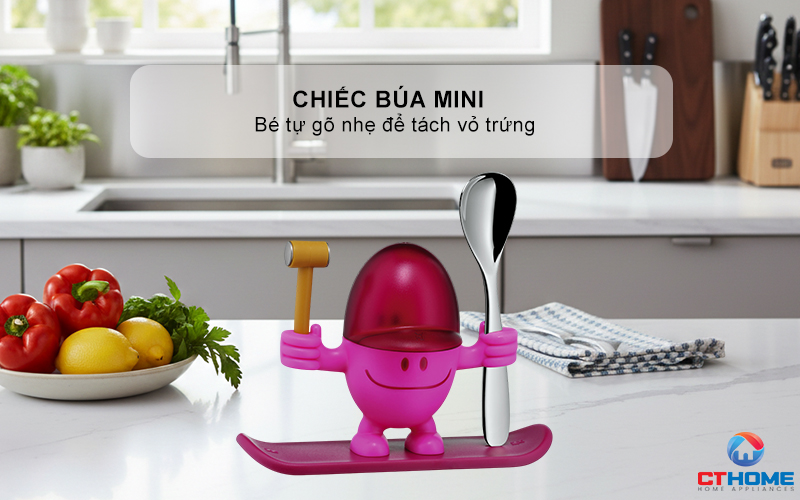 CỐC TRỨNG  WMF SET 2 KIDS EGGCUP MCEGG PINK 0616687400  7