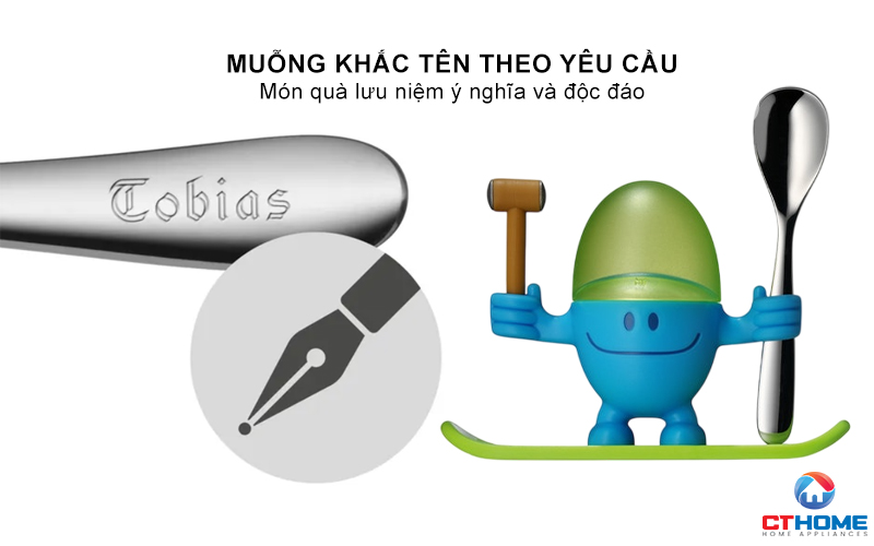 CỐC TRỨNG  WMF SET 2 KIDS EGGCUP MCEGG BLUE 0616687620  8