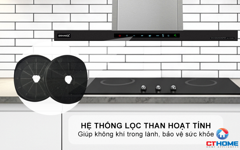 MÁY HÚT MÙI ÁP TƯỜNG GRANDX GX H90C68B NGANG 90CM GXH90C68B 11