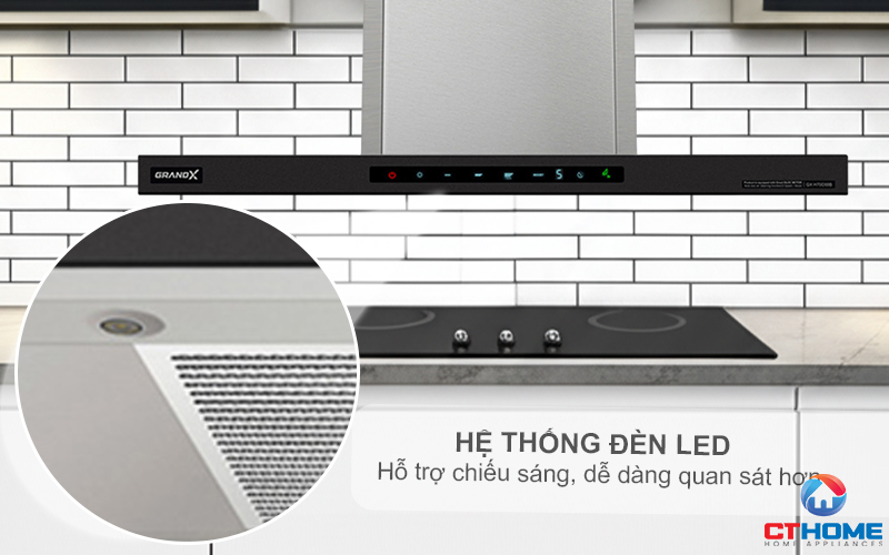 MÁY HÚT MÙI ÁP TƯỜNG GRANDX GX H90C68B NGANG 90CM GXH90C68B 4