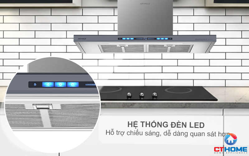 MÁY HÚT MÙI ÁP TƯỜNG GRANDX GX H70T78G NGANG 70CM GXH70T78G 5