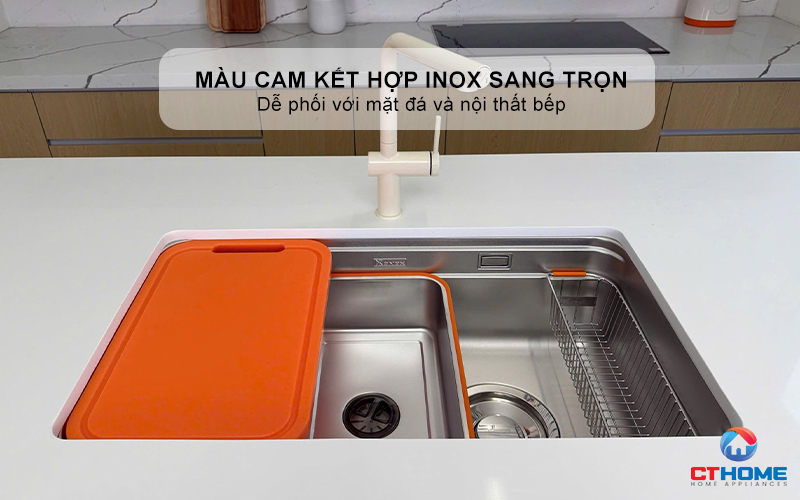 CHẬU RỬA INOX 1 HỐ KONOX R50 TARI 8047SU PHONG CÁCH NHẬT TARI8047SU 3