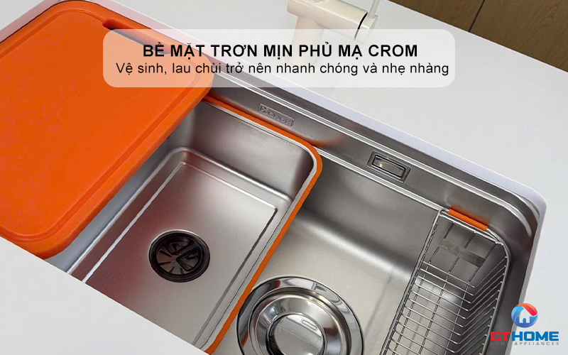 CHẬU RỬA INOX 1 HỐ KONOX R50 TARI 8047SU PHONG CÁCH NHẬT TARI8047SU 4