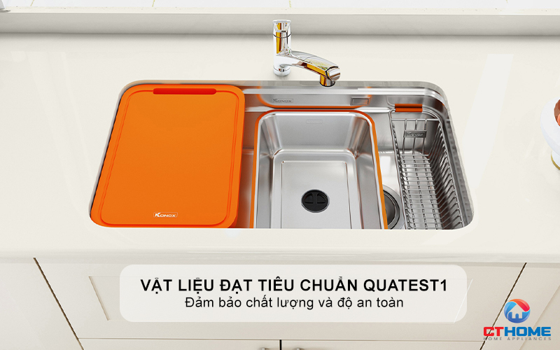 CHẬU RỬA INOX 1 HỐ KONOX R50 TARI 8047SU PHONG CÁCH NHẬT TARI8047SU 9