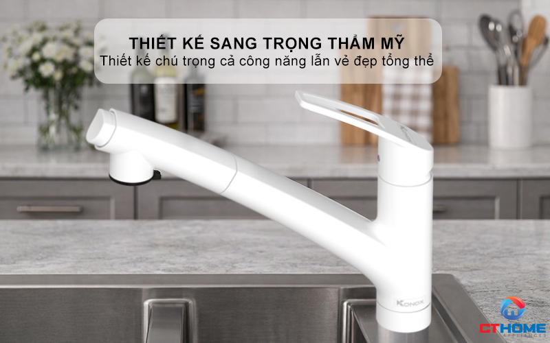 VÒI RỬA CHÉN BÁT KONOX KIRA WHITE KIRAWHITE 1