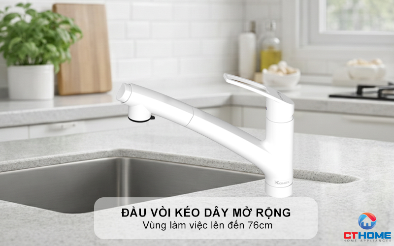 VÒI RỬA CHÉN BÁT KONOX KIRA WHITE KIRAWHITE 3