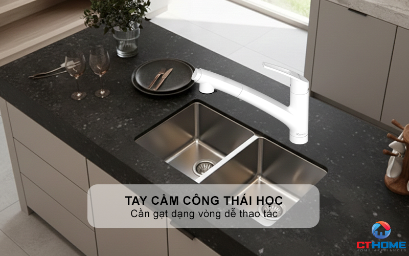 VÒI RỬA CHÉN BÁT KONOX KIRA WHITE KIRAWHITE 7