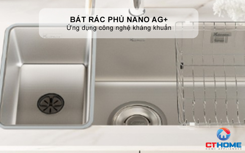 CHẬU RỬA BÁT 1 HỐ CHỐNG XƯỚC KONOX DEKOR 800SU DEKOR800SU 10