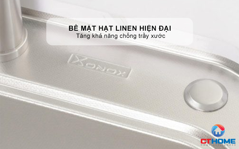CHẬU RỬA BÁT 1 HỐ CHỐNG XƯỚC KONOX DEKOR 800SU DEKOR800SU 3