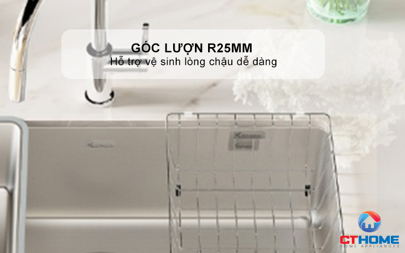 CHẬU RỬA BÁT 1 HỐ CHỐNG XƯỚC KONOX DEKOR 800SU DEKOR800SU 5