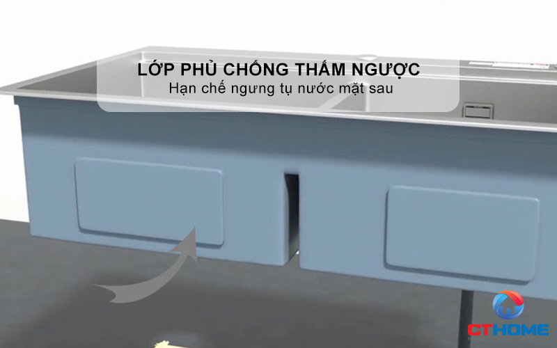 CHẬU RỬA BÁT 1 HỐ CHỐNG XƯỚC KONOX DEKOR 800SU DEKOR800SU 7