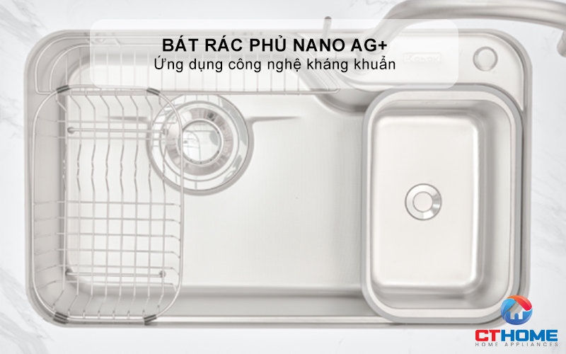 CHẬU RỬA BÁT INOX 1 HỐ CHỐNG XƯỚC KONOX DEKOR 8250TS DEKOR8250TS 10