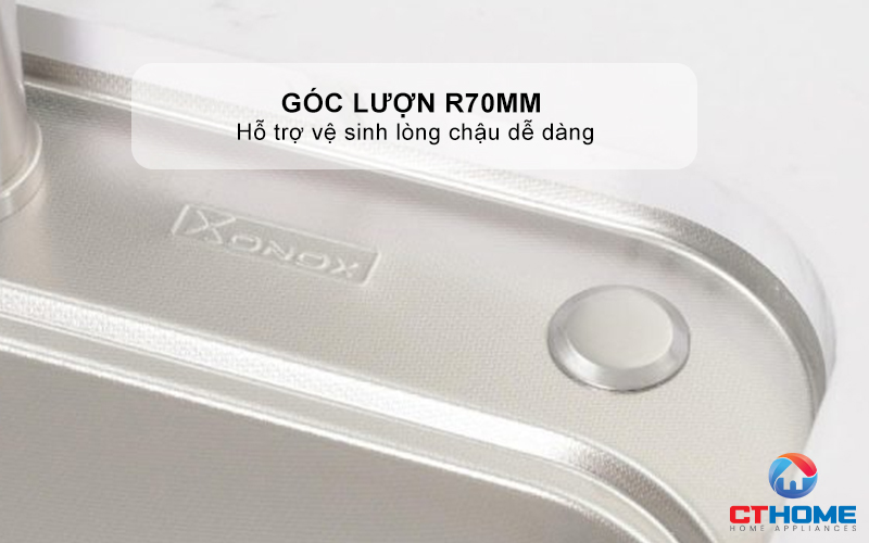 CHẬU RỬA BÁT INOX 1 HỐ CHỐNG XƯỚC KONOX DEKOR 8250TS DEKOR8250TS 5