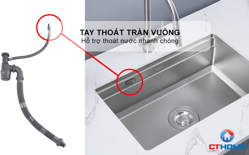 CHẬU RỬA BÁT CHỐNG XƯỚC KONOX LẮP ÂM JP8044SU-L JP8044SUL 10