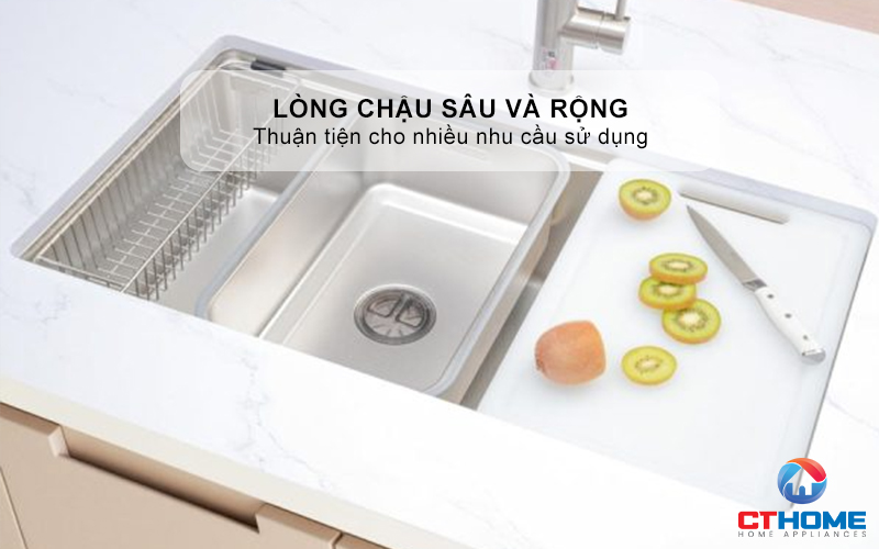 CHẬU RỬA BÁT CHỐNG XƯỚC KONOX LẮP ÂM JP8044SU-L JP8044SUL 4