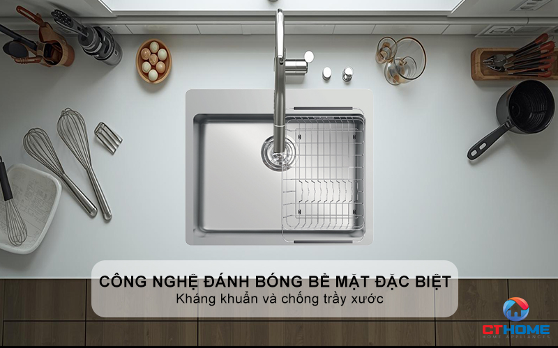 Chất liệu inox 304 AISI Châu ÂU cao cấp 18% Cr, 10% Ni 