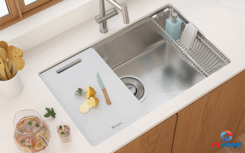 CHẬU RỬA CHÉN BÁT CHỐNG XƯỚC KONOX WORKSTATION SINK TARI 7648SR TARI7648SR 2