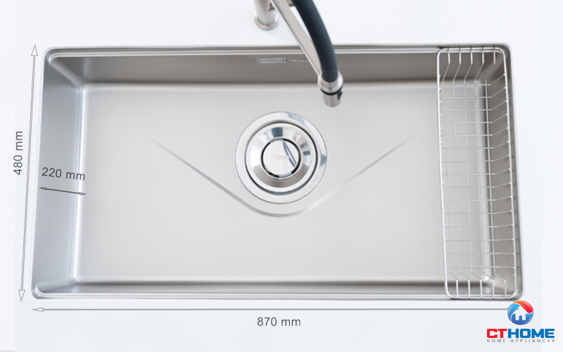 CHẬU RỬA CHÉN BÁT KONOX TARI 8748SR BASIC TARI8748SRBASIC 5