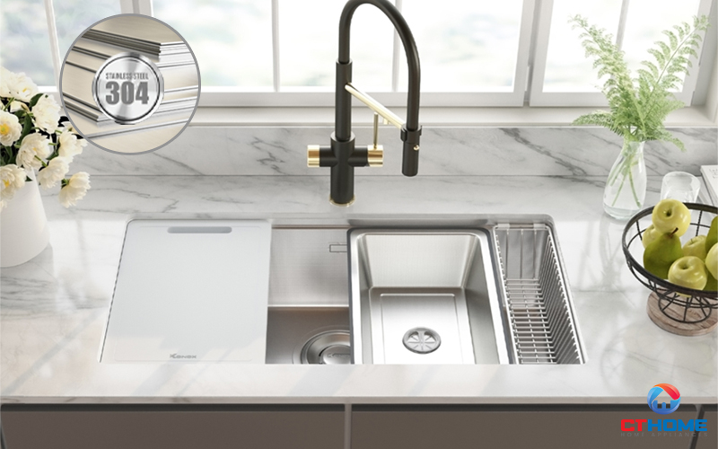 CHẬU RỬA CHÉN BÁT KONOX TARI 8748SR FULL TARI8748SRFULL 3