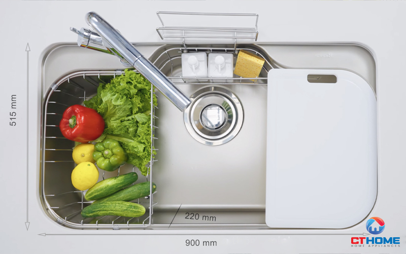 CHẬU RỬA CHÉN BÁT KONOX TARI 9051SR FULL TARI9051SRFULL 6