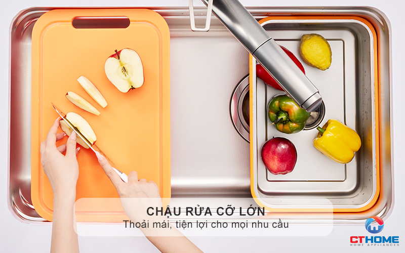 Chậu rửa cỡ lớn - Thoải mái, tiện lợi cho mọi nhu cầu