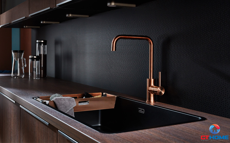 Thiết kế đơn giản, tinh gọn mang đến không gian hài hòa cho căn bếp