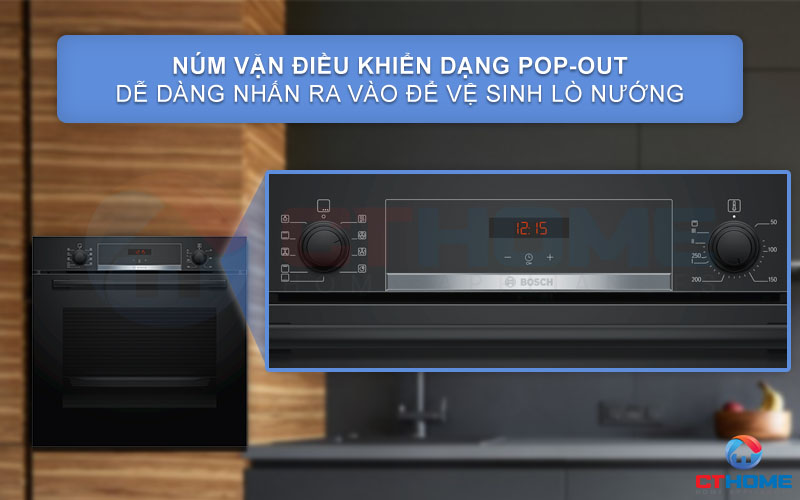 Dễ dàng chọn các chức năng với núm vặn xoay Pop up và màn hình LED hiển thị trực quan