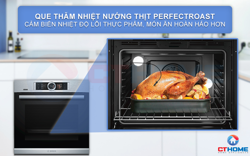 Thực phẩm được nướng chín hoàn hảo với chức năng PerfectRoast