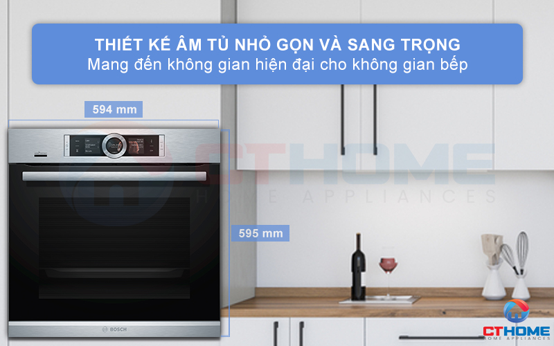 Thiết kế âm tủ sang trọng mang đến sự thẩm mỹ cho không gian bếp