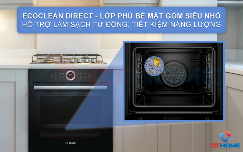 Làm sạch vết bẩn nhẹ giữa khoang lò với tính năng Eco Clean