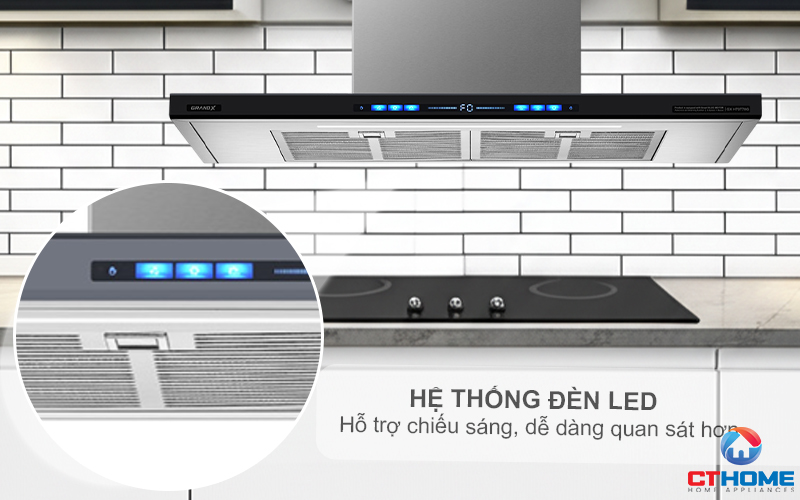 MÁY HÚT MÙI ÁP TƯỜNG GRANDX GX H90T78B NGANG 90CM GXH90T78B 4