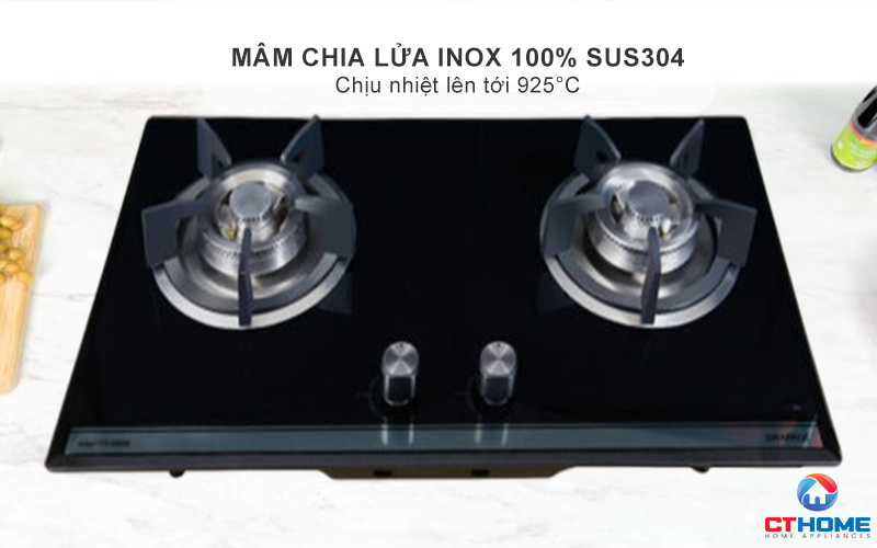 BẾP GA ÂM 2 VÙNG NẤU GRANDX GX GS288 GXGS288 5