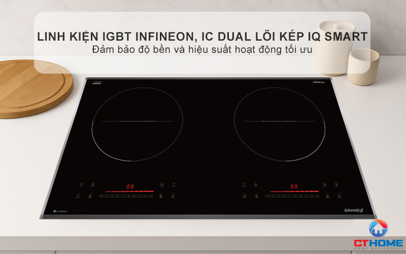 BẾP TỪ 2 VÙNG NẤU GRANDX SERIAL 6 GX IH686SE GXIH686SE 12