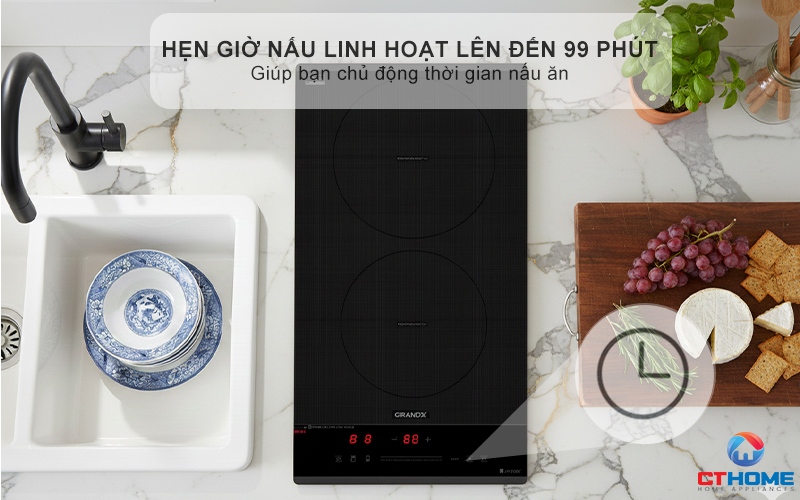 BẾP TỪ DOMINO 2 VÙNG NẤU GRANDX SERIAL 6 GX ID505 GXID505 9