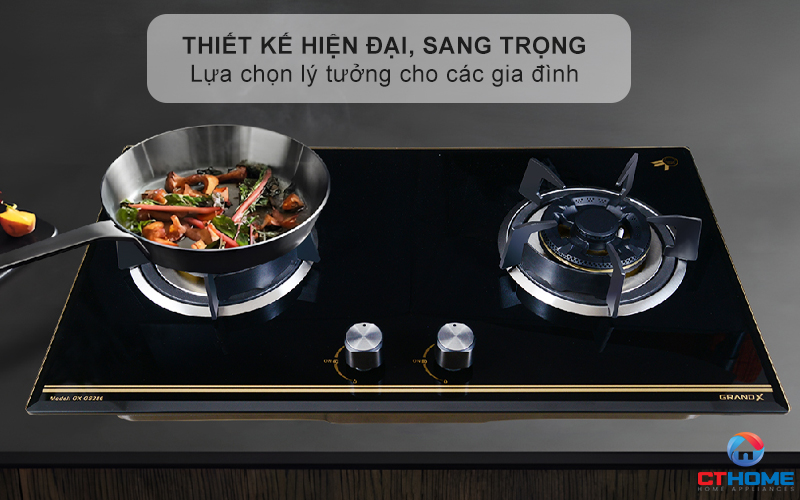 BẾP GA ÂM 2 VÙNG NẤU GRANDX GX GS286 GXGS286 1