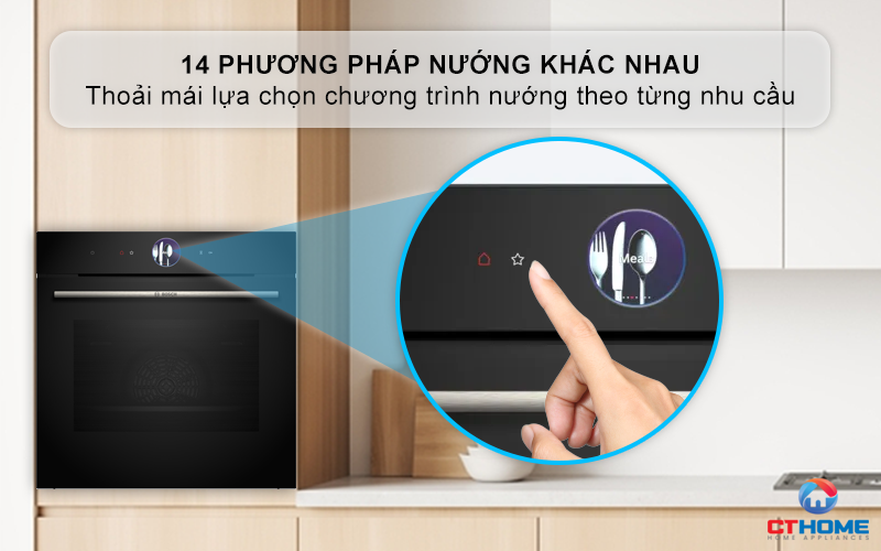 LÒ NƯỚNG ÂM TỦ BOSCH HBG7361B1 SERIE 8 MÀU ĐEN 71 LÍT 6