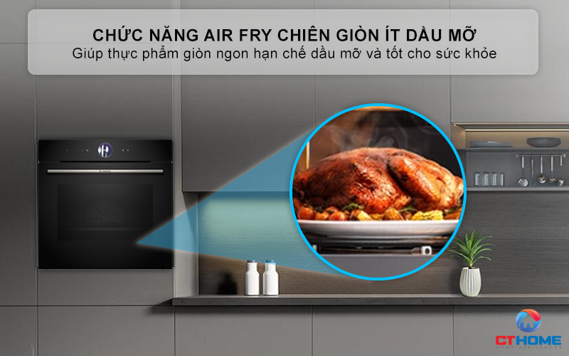 LÒ NƯỚNG ÂM TỦ BOSCH HBG7361B1 SERIE 8 MÀU ĐEN 71 LÍT 8