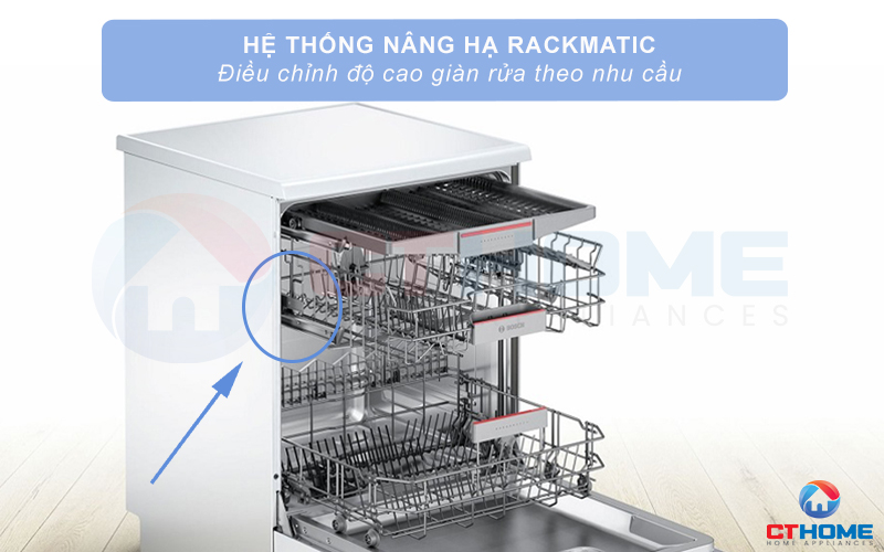 Hệ thống nâng hạ Rackmatic điều chỉnh giàn giữa theo 3 cấp độ