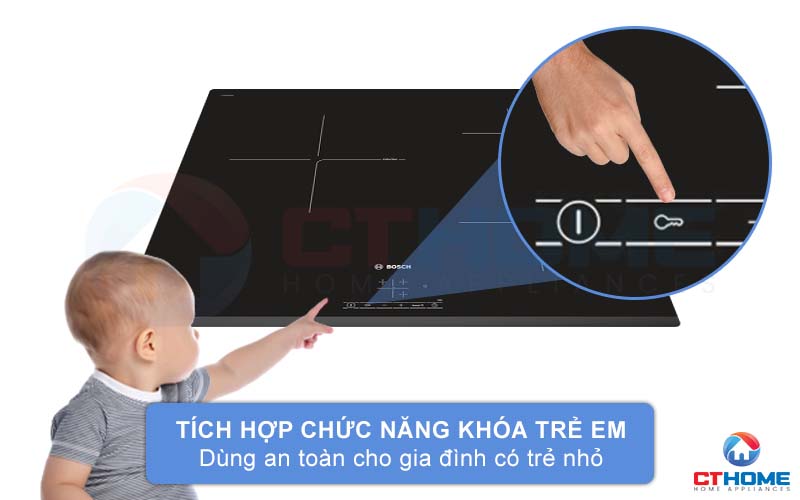 Tích hợp khóa trẻ em và nhiều các tính năng an toàn khác.