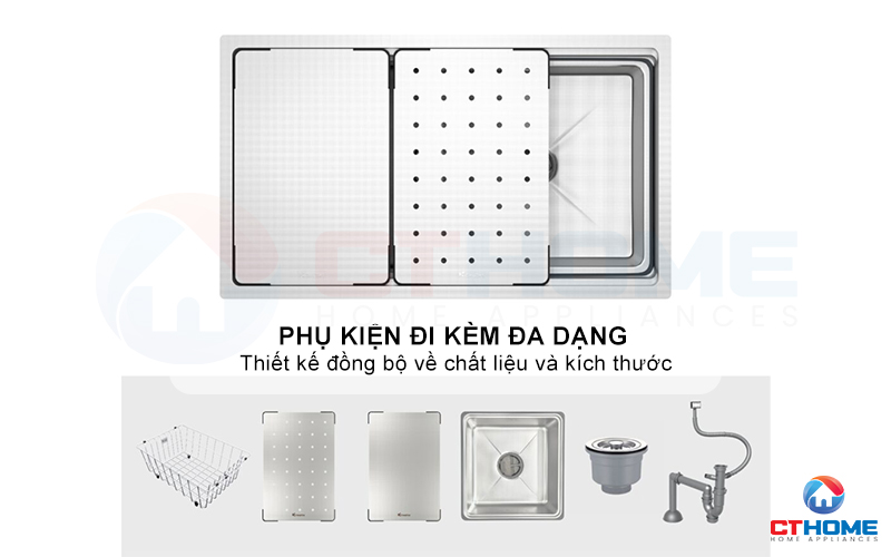 CHẬU RỬA BÁT CHỐNG XƯỚC KONOX WORKSTATION SINK DEKOR 7644SU 7644SUDEKOR 5