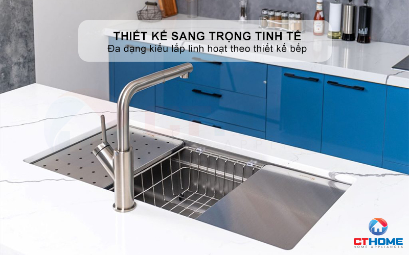 CHẬU RỬA BÁT CHỐNG XƯỚC KONOX WORKSTATION SINK DEKOR 7644SU 7644SUDEKOR 1