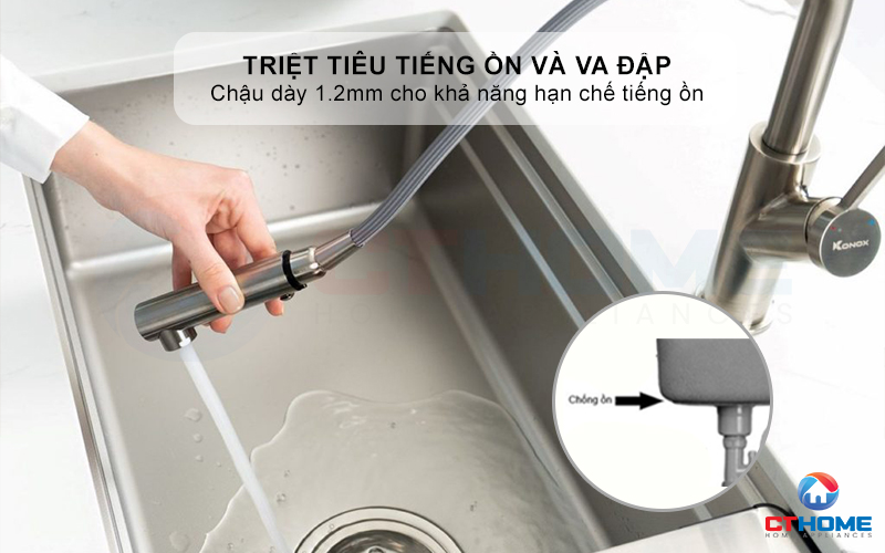 CHẬU RỬA BÁT CHỐNG XƯỚC KONOX WORKSTATION SINK DEKOR 7644SU 7644SUDEKOR 6
