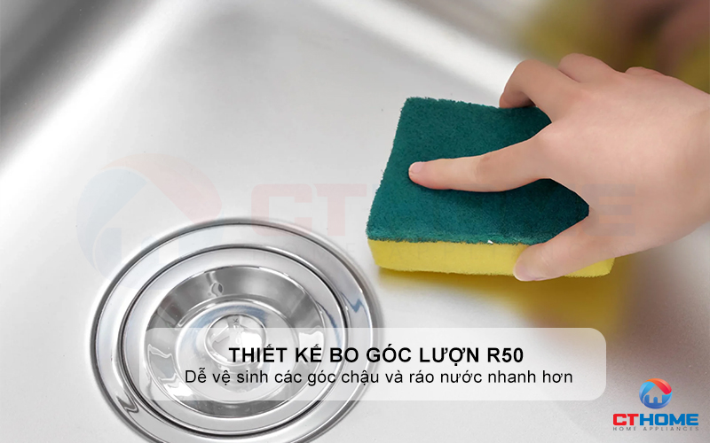 CHẬU RỬA BÁT LẮP ÂM 2 HỐ CÂN R50 TARI 7846DU PHONG CÁCH NHẬT 5
