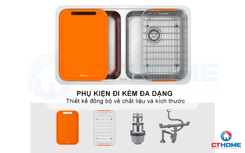 CHẬU RỬA BÁT LẮP ÂM 2 HỐ CÂN R50 TARI 7846DU PHONG CÁCH NHẬT 9