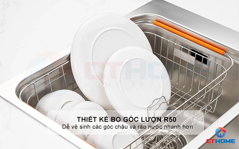 CHẬU RỬA BÁT 2 HỐ CÂN R50 TARI 7851TD PHONG CÁCH NHẬT 5